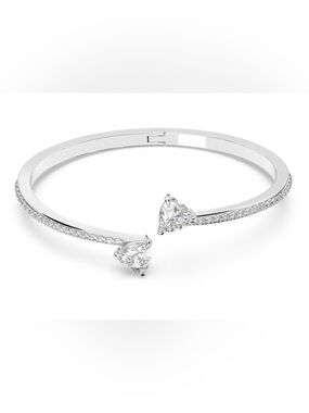Swarovski - Mesmera bangle Heart, White, Rhodium plated